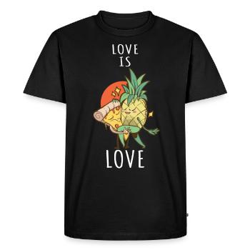 Pizza Hawaii Ananas Pizza Nourriture - T-shirt Premium bio Homme - noir - Devant - Nico (187cm)