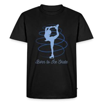 Patinage sur glace - Né du patin à glace - T-shirt Premium bio Homme - noir - Devant - Nico (187cm)