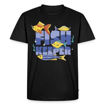 Pisciculteurs Aquarium De pisciculture Fish Keeper - T-shirt Premium bio Homme - noir - Devant - Nico (187cm)