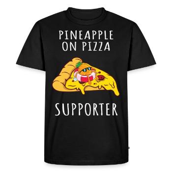 Pizza Hawaii Ananas Pizza Nourriture - T-shirt Premium bio Homme - noir - Devant - Nico (187cm)