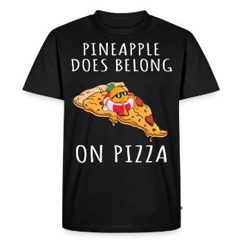 Pizza Hawaii Ananas Pizza Nourriture - T-shirt Premium bio Homme - noir - Devant - Nico (187cm)