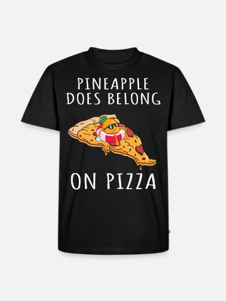 Pizza Hawaii Pineapple Pizza Food - Men's Premium Organic T-Shirt - black
