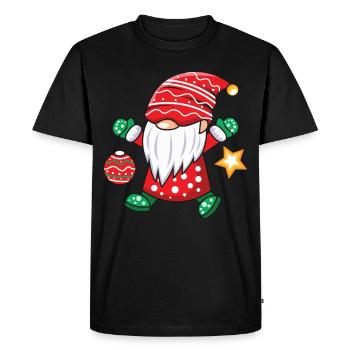 Gnome pour Noël - T-shirt Premium bio Homme - noir - Devant - Nico (187cm)
