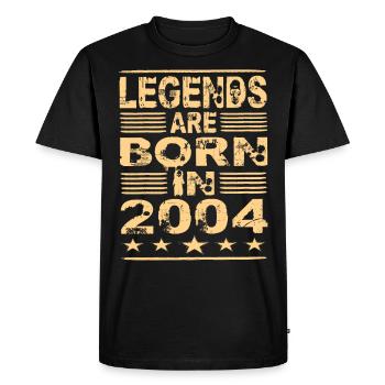 Legends are born in 2004 - Men's Premium Organic T-Shirt - black - Front - Nico (187cm)