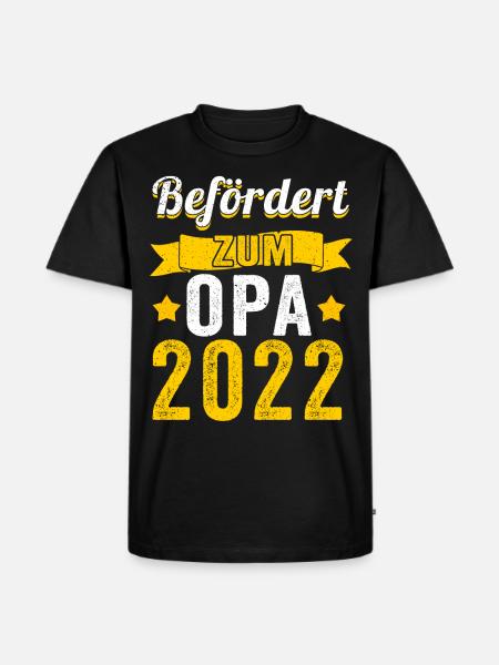 Werdender Opa 2022 - Männer Premium Bio T-Shirt - Schwarz