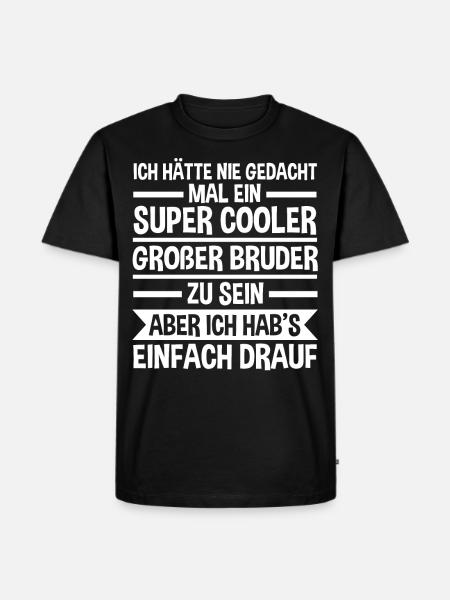 Cooler großer Bruder - Männer Premium Bio T-Shirt - Schwarz