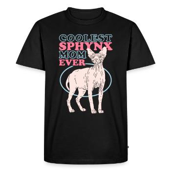 Sphynx Mom Cat Mom Cat Owner Gift - Men's Premium Organic T-Shirt - black - Front - Nico (187cm)