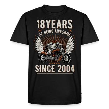 18 Years old Gifts Vintage 2004 18th Birthday - Men's Premium Organic T-Shirt - black - Front - Nico (187cm)
