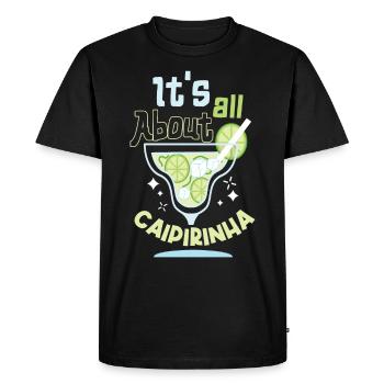 Tout tourne autour de Caipirinha - T-shirt Premium bio Homme - noir - Devant - Nico (187cm)