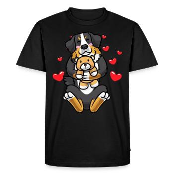 Bernese Mountain Dog Dürrbächler Dog Bernese - Men's Premium Organic T-Shirt - black - Front - Nico (187cm)