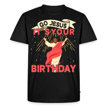 Go Jesus Anniversaire Équipe Jésus Noël Drôle - T-shirt Premium bio Homme - noir - Devant - Nico (187cm)