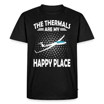 Les Thermes sont mon endroit heureux - T-shirt Premium bio Homme - noir - Devant - Nico (187cm)
