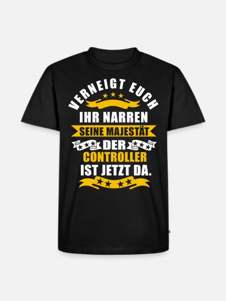 Lustige Controller Spruch - Männer Premium Bio T-Shirt - Schwarz