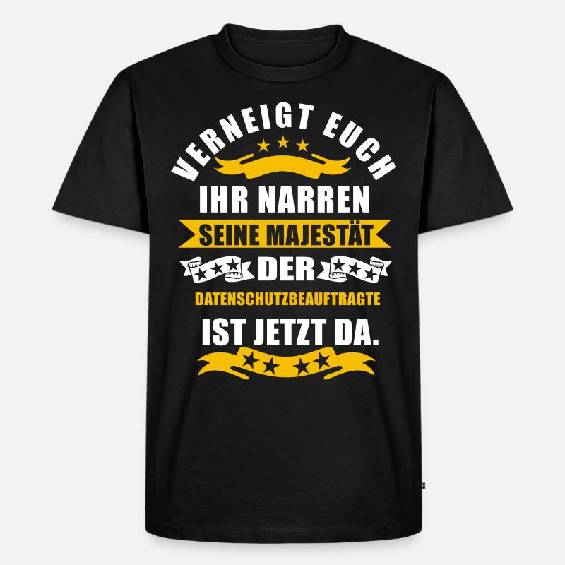 Lustige Datenschutzbeauftragte Spruch - Männer Premium Bio T-Shirt - Schwarz