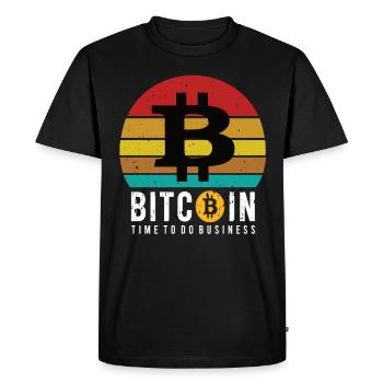 Bitcoin a le temps de faire des affaires - T-shirt Premium bio Homme - noir - Devant - Nico (187cm)