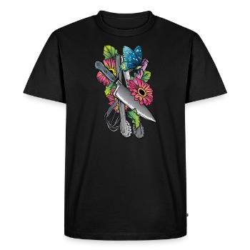 Cuisinier I Épices Cuisine Toque de chef Motif - T-shirt Premium bio Homme - noir - Devant - Nico (187cm)