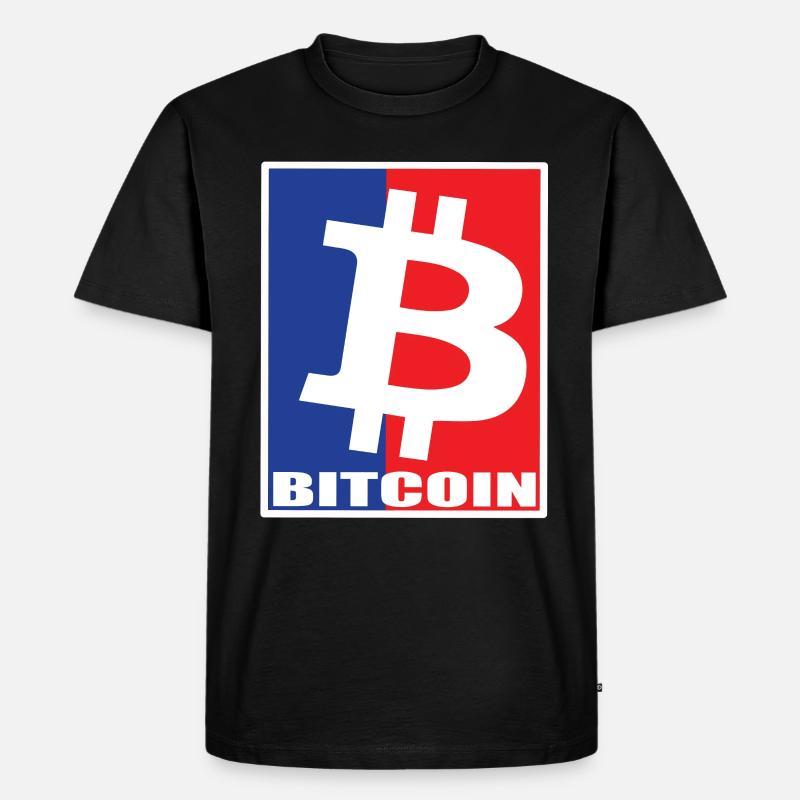 Bitcoin - Männer Premium Bio T-Shirt - Schwarz