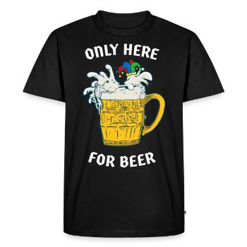 Cadeau de casquette de fou de confettis de carnaval - T-shirt Premium bio Homme - noir - Devant - Nico (187cm)