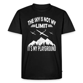 Le ciel n’est pas ma limite dire drôle - T-shirt Premium bio Homme - noir - Devant - Nico (187cm)