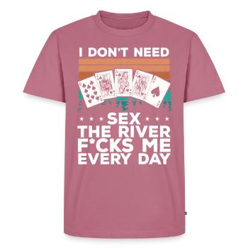Poker Game set with Cards and Chips Funny Poker - Men's Premium Organic T-Shirt - mauve - Front - Nico (187cm)