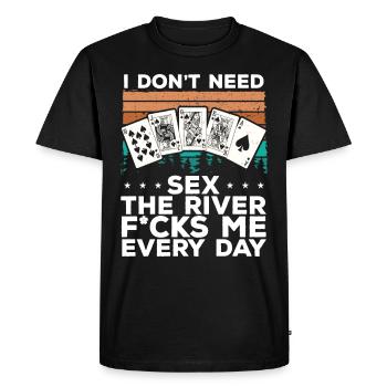 Poker Game set with Cards and Chips Funny Poker - Men's Premium Organic T-Shirt - black - Front - Nico (187cm)