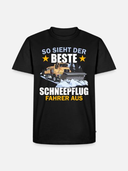 Bester Schneepflugfahrer - Männer Premium Bio T-Shirt - Schwarz
