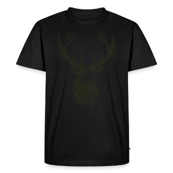 Hunter's clothing deer for hunters - Men's Premium Organic T-Shirt - black - Front - Nico (187cm)
