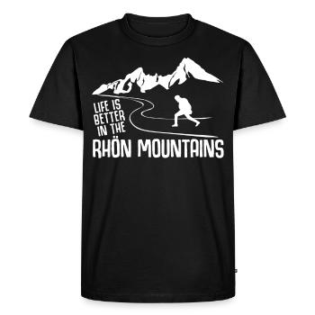 Rhön Randonnée Forêt Montagnes de Rhön - T-shirt Premium bio Homme - noir - Devant - Nico (187cm)