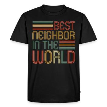 Meilleur voisin du monde Nachbarn Nachbar - T-shirt Premium bio Homme - noir - Devant - Nico (187cm)