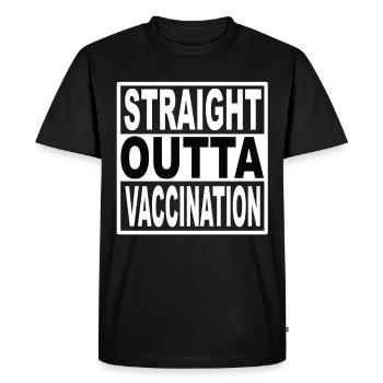 Straigt Outta Vaccination - T-shirt Premium bio Homme - noir - Devant - Nico (187cm)