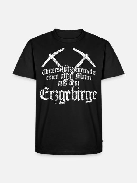 Erzgebirge Erzgebirger - Männer Premium Bio T-Shirt - Schwarz
