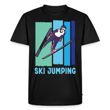 Ski jumping Ski jumping Ski jumping - Men's Premium Organic T-Shirt - black - Front - Nico (187cm)