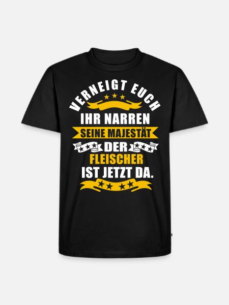 Lustige Fleischer Spruch - Männer Premium Bio T-Shirt - Schwarz
