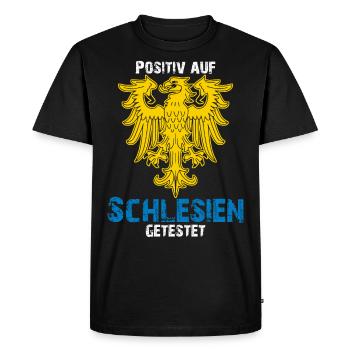 Schlesien Wappen Oberschlesien Schlesier - Männer Premium Bio T-Shirt - Schwarz - Vorne - Nico (187cm)