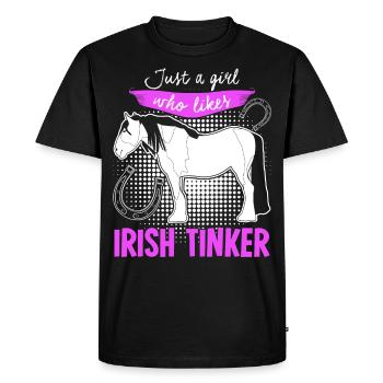 Irish Tinker Horse Rider Horses - Men's Premium Organic T-Shirt - black - Front - Nico (187cm)
