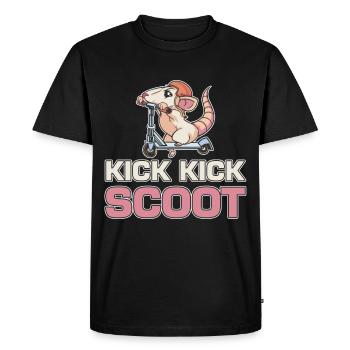 Kick Kick Scoot Scooter Tricks Stunts Riding Young - Men's Premium Organic T-Shirt - black - Front - Nico (187cm)