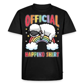 Pyjama arc-en-ciel de mouton à nez noir du Valais - T-shirt Premium bio Homme - noir - Devant - Nico (187cm)