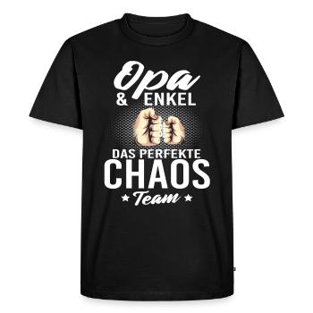 Opa Enkel werdender Opa 2022 - Männer Premium Bio T-Shirt - Schwarz - Vorne - Nico (187cm)