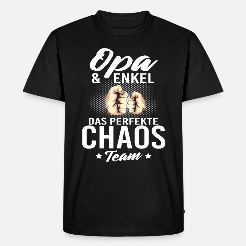 Opa Enkel werdender Opa 2022 - Männer Premium Bio T-Shirt - Schwarz