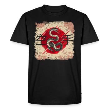 Karate Shotokan Martial Arts Japanese Script Dojo - Men's Premium Organic T-Shirt - black - Front - Nico (187cm)