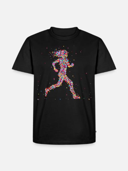 Jogging Runner Marathon - T-shirt Premium bio Homme - noir
