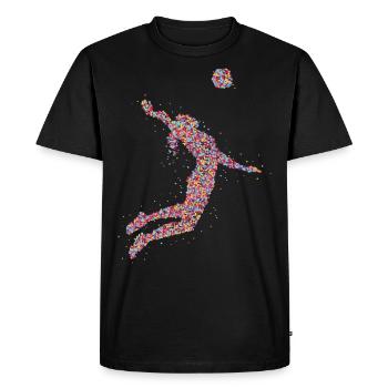 Volleyball Volleyball de plage - T-shirt Premium bio Homme - noir - Devant - Nico (187cm)