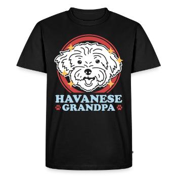 Havanese Grandpa Dogs Dog Owner Gift - Men's Premium Organic T-Shirt - black - Front - Nico (187cm)