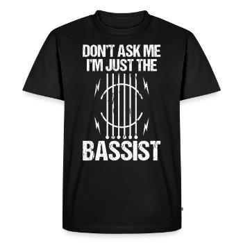 Musiciens Musique Guitariste Musique Bassiste Bassiste - T-shirt Premium bio Homme - noir - Devant - Nico (187cm)