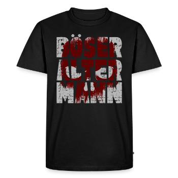 Böser Alter Mann Totenkopf Sarkasmus Biker - Männer Premium Bio T-Shirt - Schwarz - Vorne - Nico (187cm)