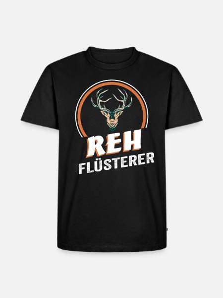 Reh Flüsterer - Männer Premium Bio T-Shirt - Schwarz