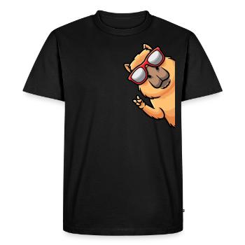 Capybara Côté Capybara Rongeur - T-shirt Premium bio Homme - noir - Devant - Nico (187cm)