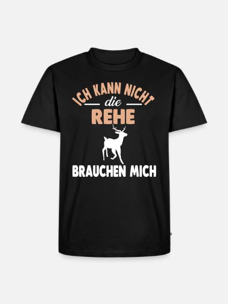 Wald Waldbewohner Reh - Männer Premium Bio T-Shirt - Schwarz