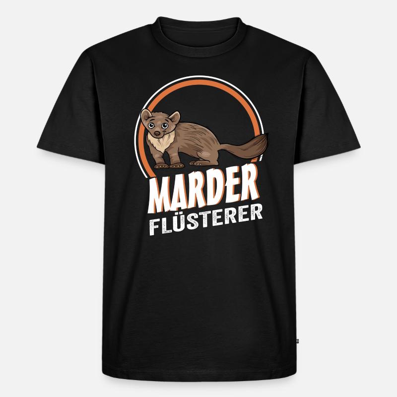 Marder Flüsterer - Männer Premium Bio T-Shirt - Schwarz