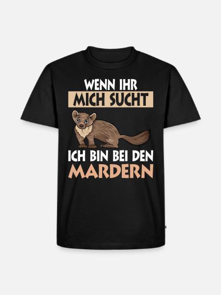 Marder - Männer Premium Bio T-Shirt - Schwarz